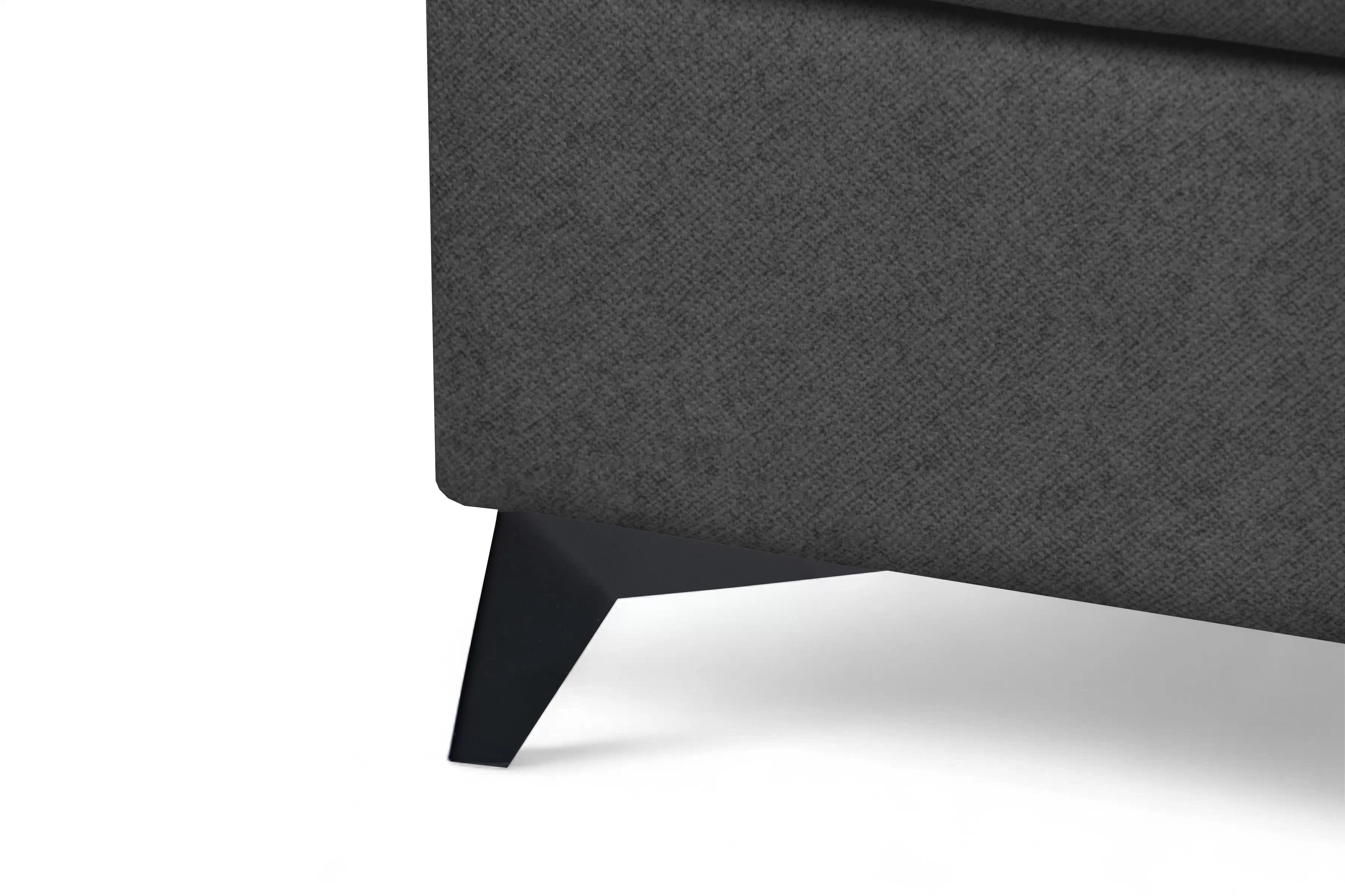 Rohová pohovka Monrose Maxi pravá s funkcí spánku - šedá tkanina Ado 1617 Rohová sedací souprava Monrose Maxi rozkládací pravá - šedá plecionka Ado 1617