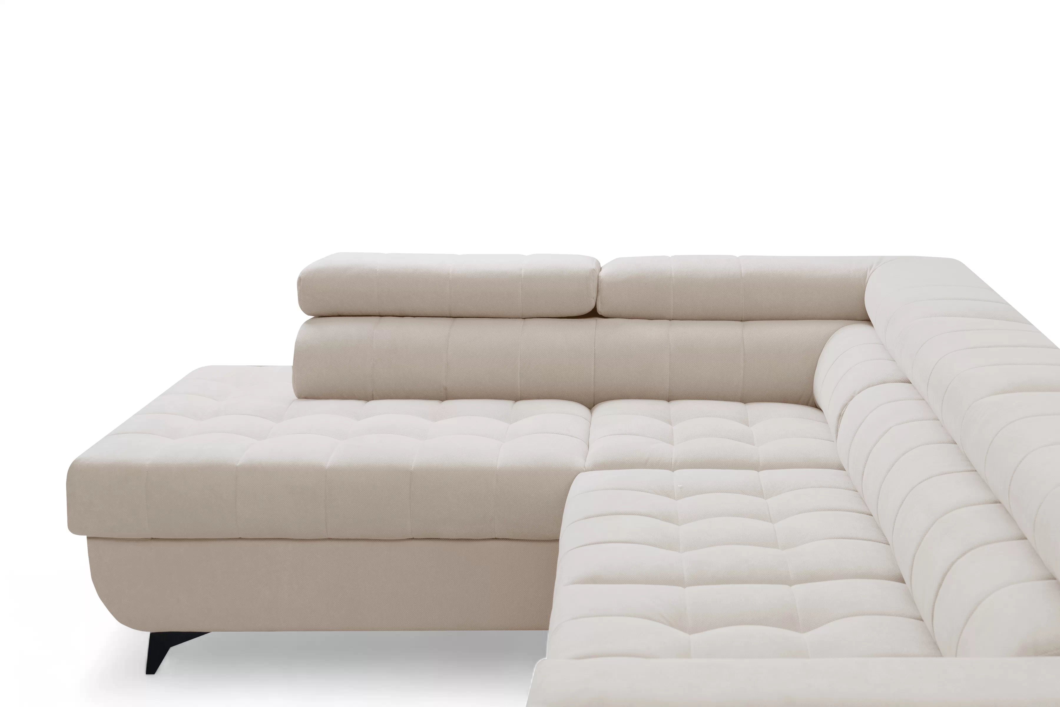 Rohová pohovka Nardo L s rozkladem levostranná - béžový plyš Pretty 03 Rohová sedací souprava Nardo L rozkládací levá - béžová plusz Pretty 03 