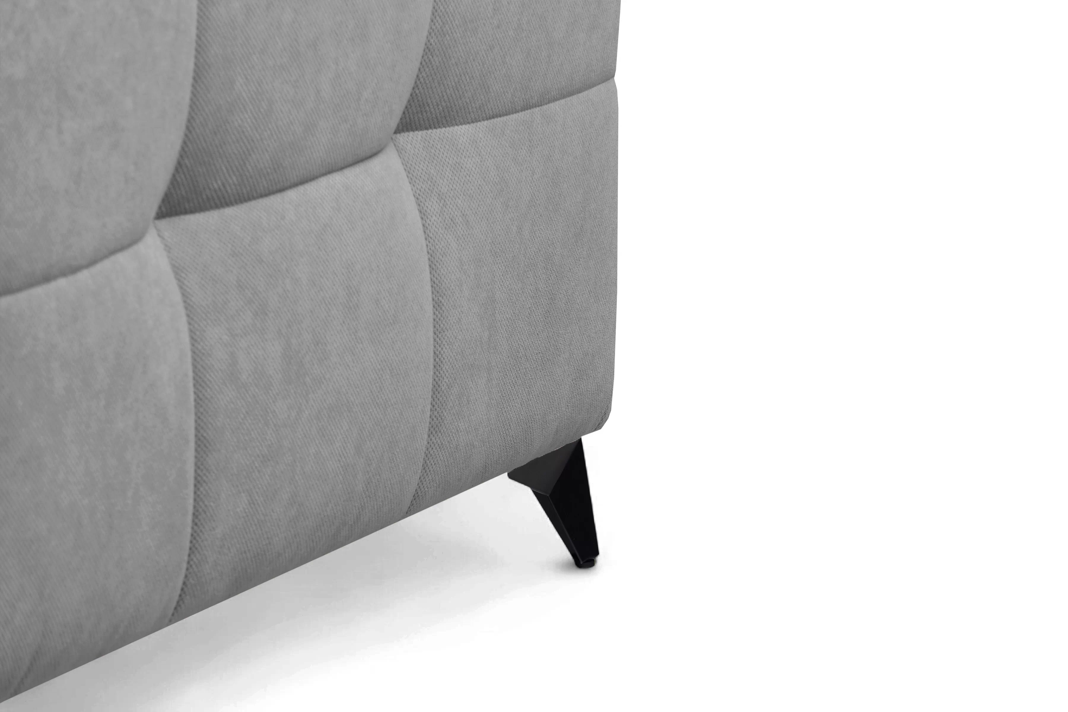 Rozkladacia rohová sedacia súprava Nardo L ľavá - sivý plyš Pretty 17 Rohová sedacia súprava Nardo L s funkciou spánku Ľavá strana - šedý plusz Pretty 17 