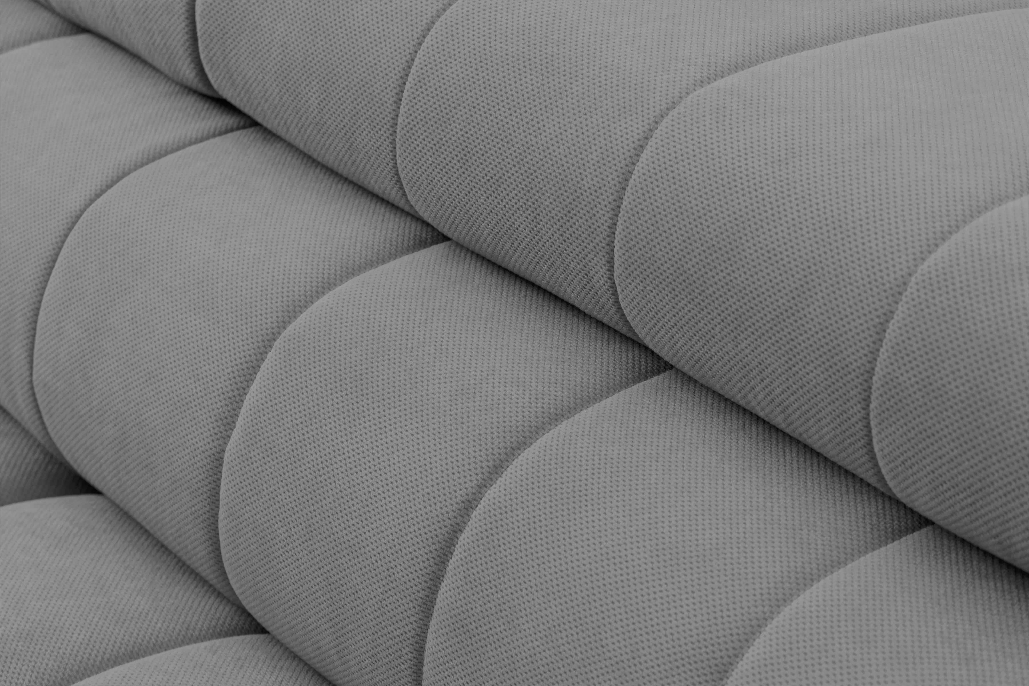 Rozkladacia rohová sedacia súprava Nardo L ľavá - sivý plyš Pretty 17 Rohová sedacia súprava Nardo L s funkciou spánku Ľavá strana - šedý plusz Pretty 17 