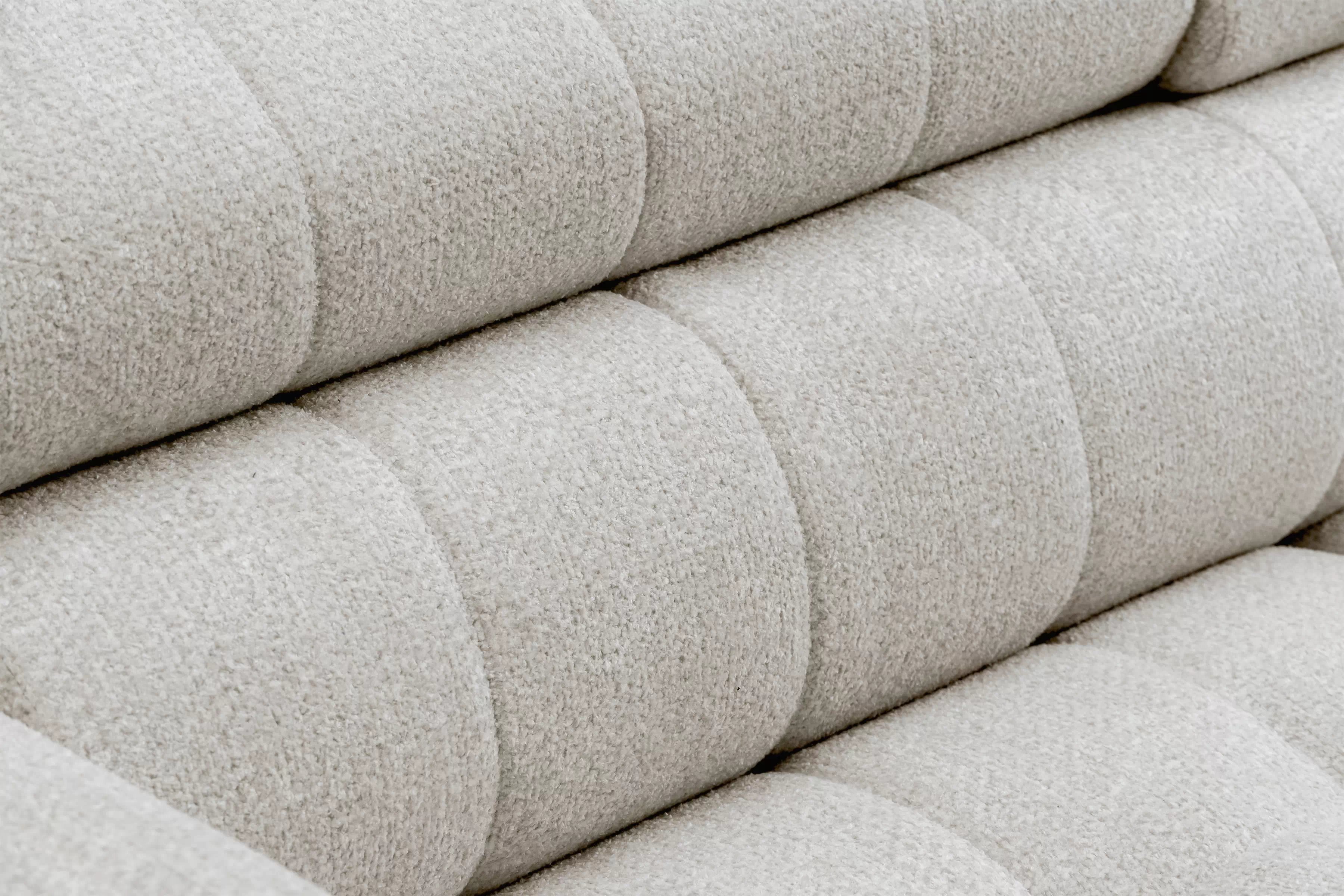 Rozkládací rohová sedací souprava Nardo L pravá - béžová Taro 04 Rohová sedací souprava Nardo L rozkládací pravá - béžová šenil latwoczyszczacy Taro 04 