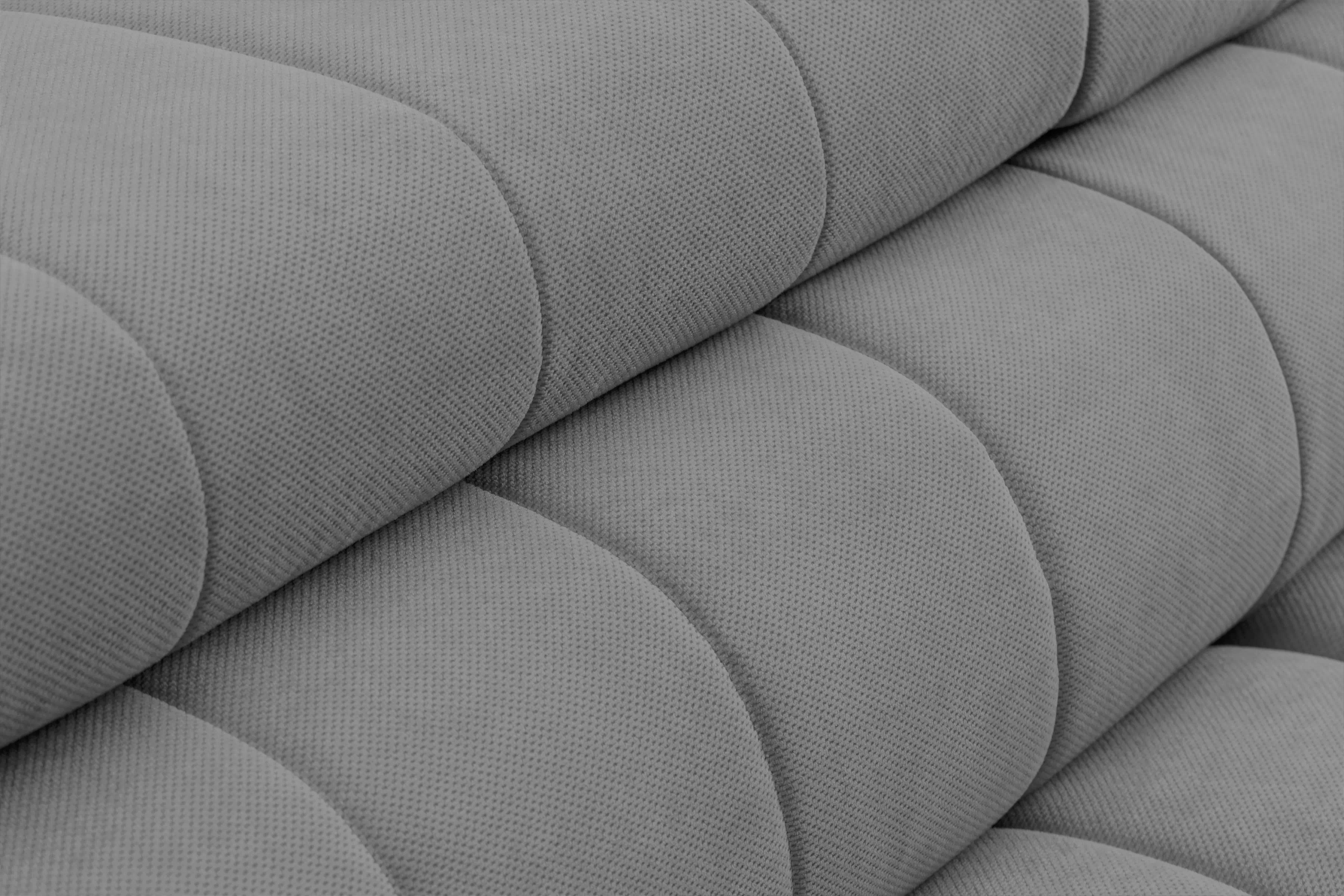 Rohová sedačka Nardo L s rozkladom pravostranná - sivý plyš Pretty 17 Rohová sedacia súprava Nardo L s funkciou spánku pravá strana - šedý plusz Pretty 17