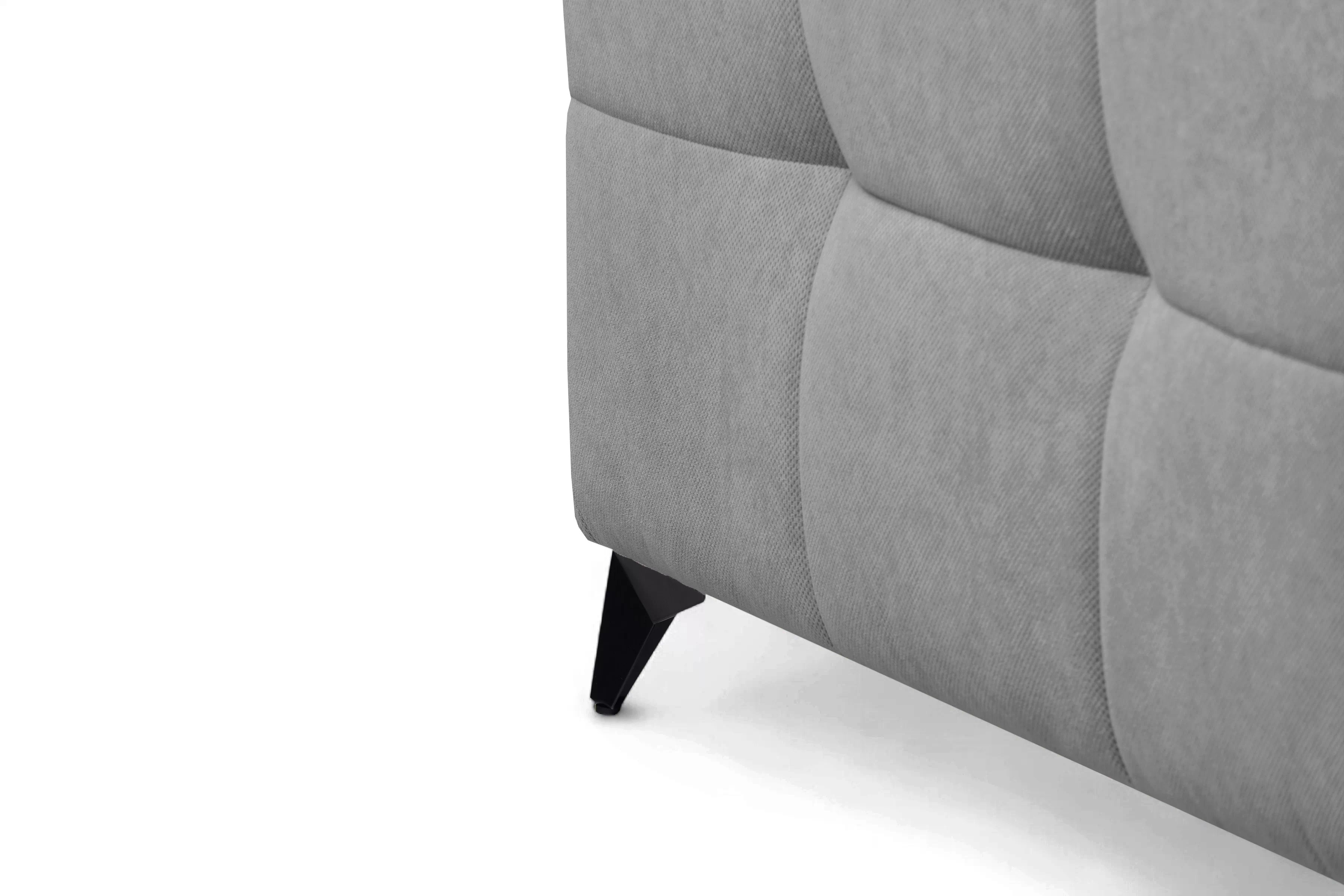 Rohová sedačka Nardo L s rozkladom pravostranná - sivý plyš Pretty 17 Rohová sedacia súprava Nardo L s funkciou spánku pravá strana - šedý plusz Pretty 17