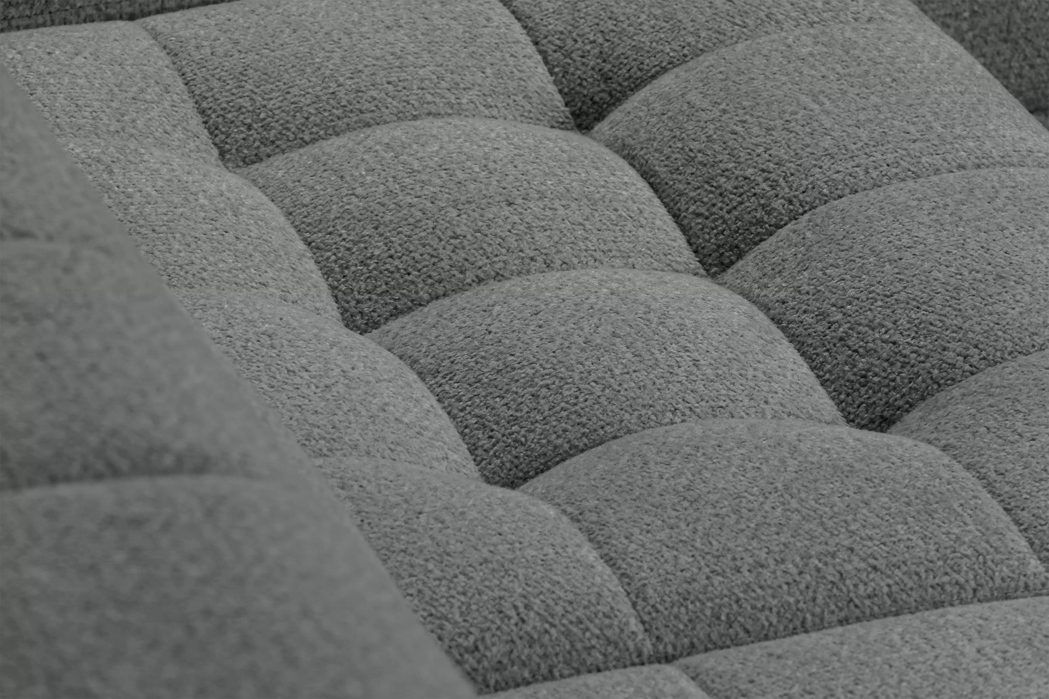 Rozkladacia rohová sedacia súprava Nardo L pravá - šedá ľahkočistiaca žinylka Taro 97 Rohová sedacia súprava Nardo L s funkciou spánku pravá strana - šedý šenil ľahkočistiaci Taro 97 