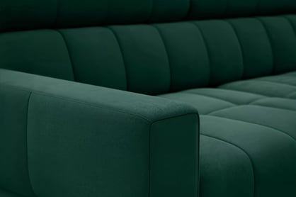 Nardo L kinyitható sarokkanapé, jobb oldali - zöld Bluvel 78 velúr Naroznik Nardo L z funkcja spania jobb oldali - zöld Velúr Bluvel 78