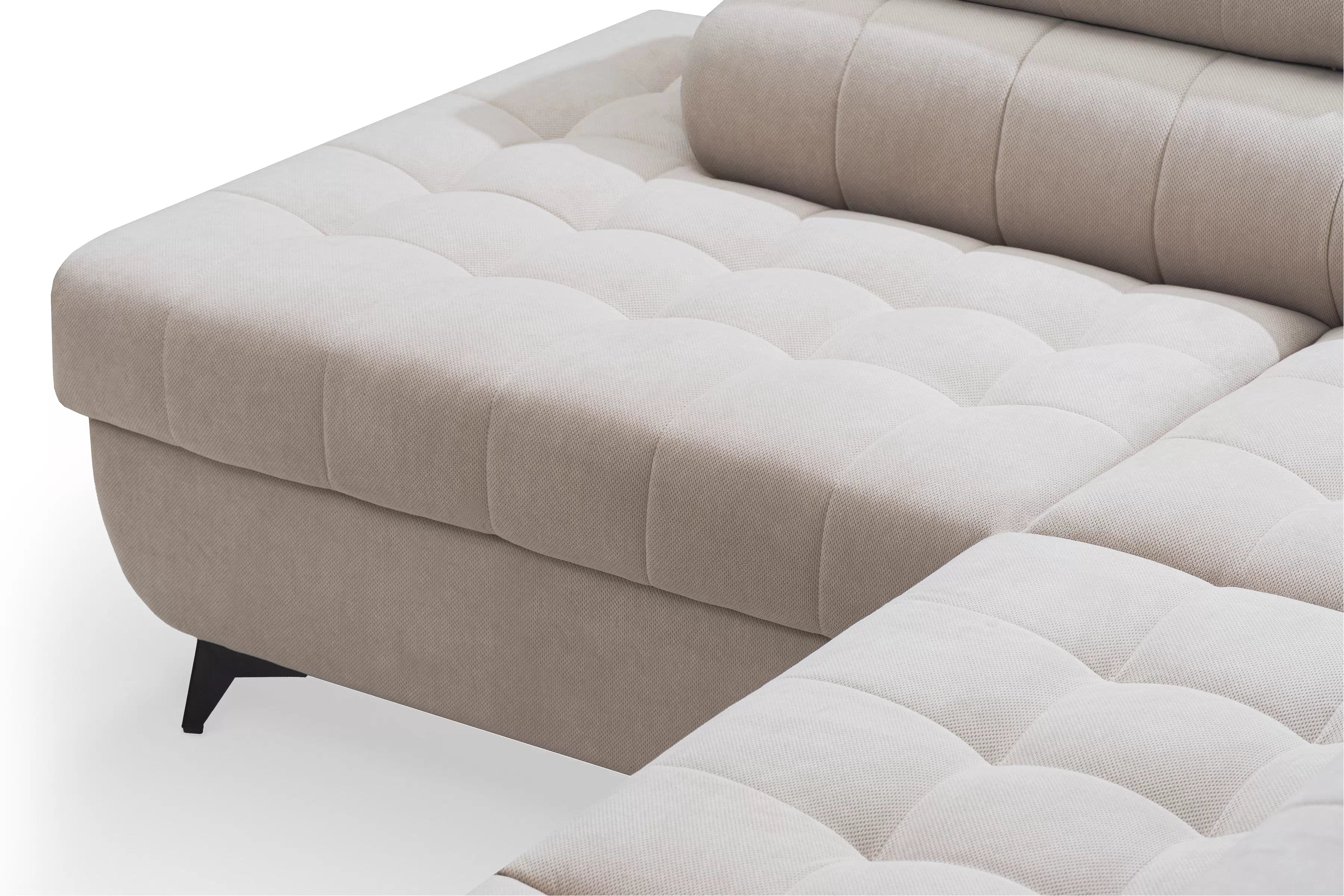 Rohová sedačka Nardo Maxi s funkciou spania ľavá - béžový plyš Pretty 03 Rohová sedacia súprava Nardo Maxi s funkciou spánku Ľavá strana - béžový plusz Pretty 03