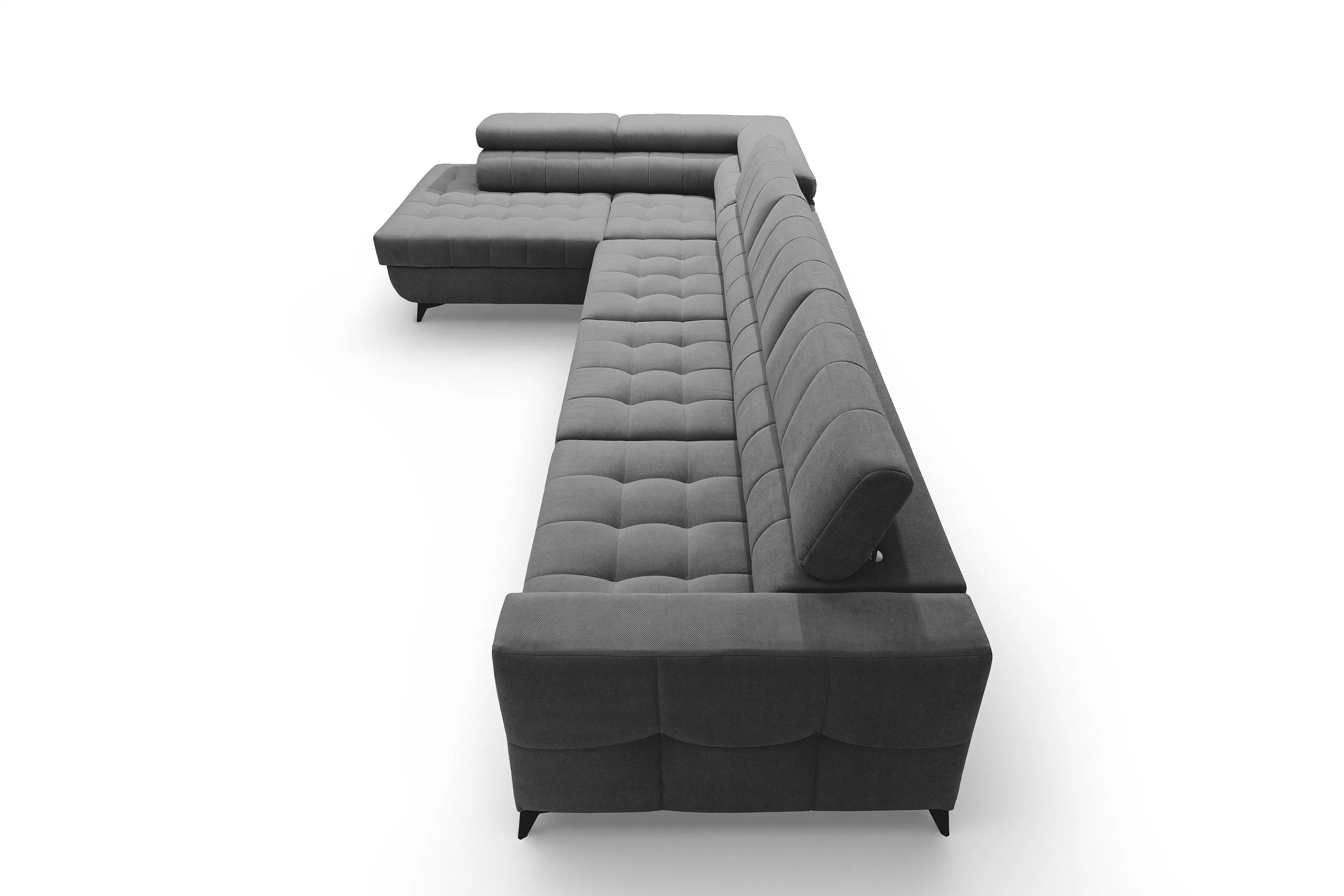 Rohová sedačka Nardo Maxi s funkciou spania ľavá - sivý plyš Pretty 17 Rohová sedacia súprava Nardo Maxi s funkciou spánku Ľavá strana - šedý plusz Pretty 17