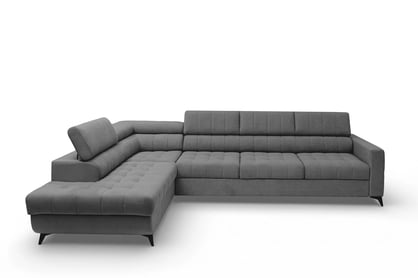 Rohová sedačka Nardo Maxi s funkciou spania ľavá - sivý plyš Pretty 17 Rohová sedacia súprava Nardo Maxi s funkciou spánku Ľavá strana - šedý plusz Pretty 17