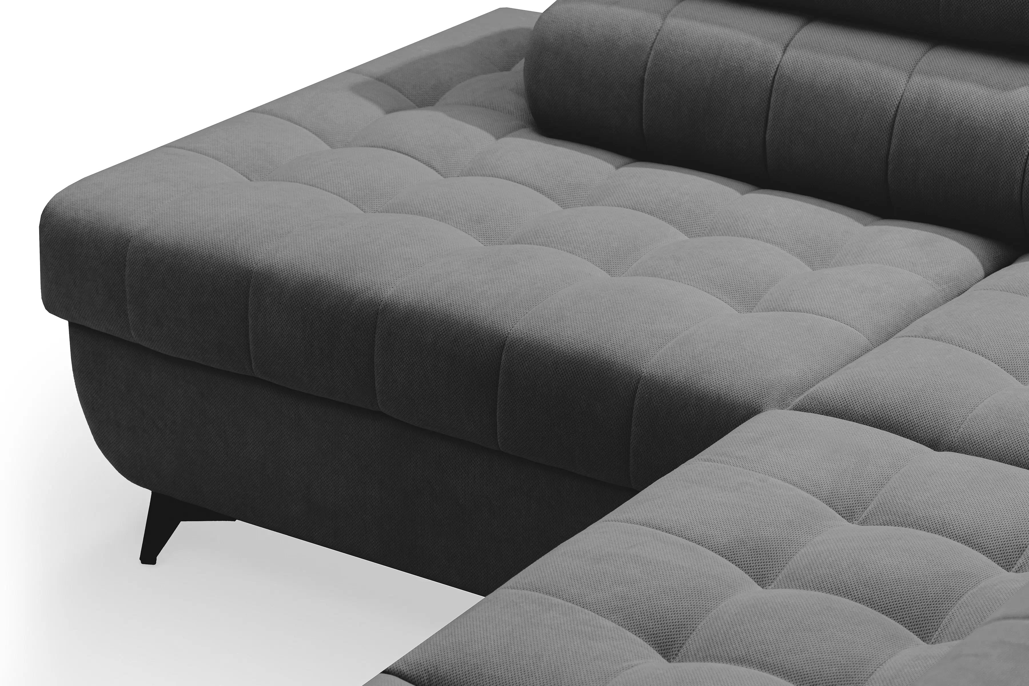 Rohová sedačka Nardo Maxi s funkciou spania ľavá - sivý plyš Pretty 17 Rohová sedacia súprava Nardo Maxi s funkciou spánku Ľavá strana - šedý plusz Pretty 17