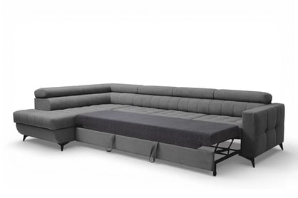 Rohová sedačka Nardo Maxi s funkciou spania ľavá - sivý plyš Pretty 17 Rohová sedacia súprava Nardo Maxi s funkciou spánku Ľavá strana - šedý plusz Pretty 17