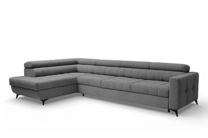 Rohová sedačka Nardo Maxi s funkciou spania ľavá - sivý plyš Pretty 17 Rohová sedacia súprava Nardo Maxi s funkciou spánku Ľavá strana - šedý plusz Pretty 17