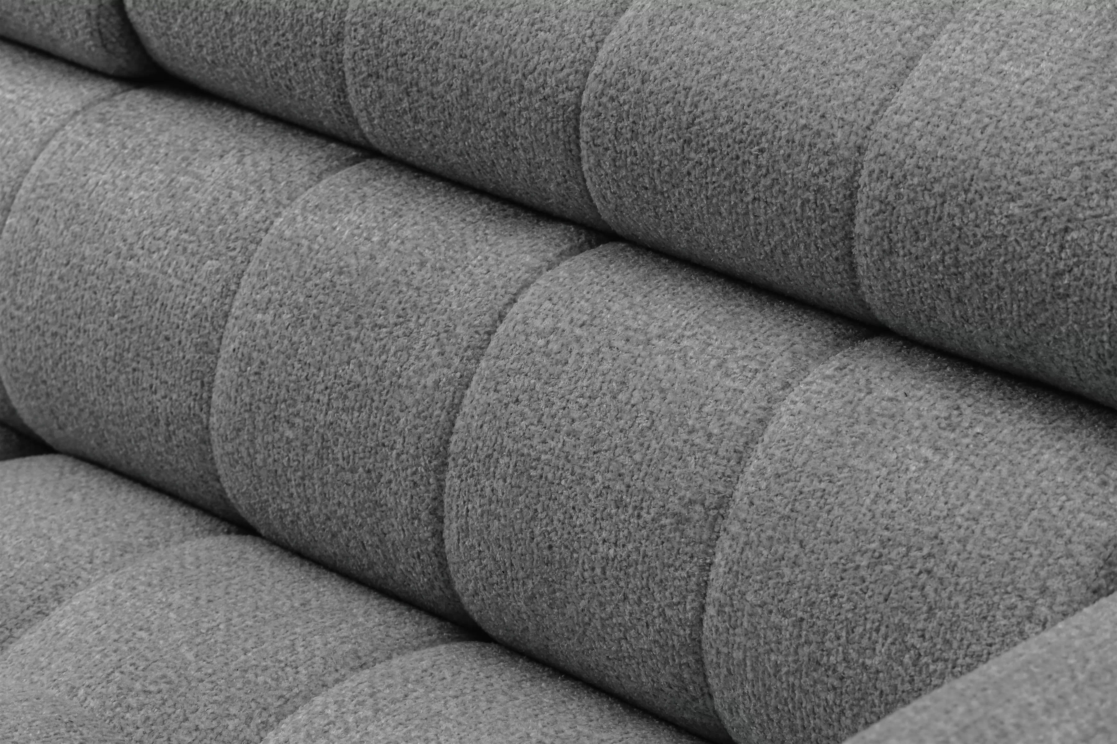 Rozkladacia rohová sedacia súprava Nardo Maxi ľavá - šedá ľahkočistiaca žinylka Taro 97 Rohová sedacia súprava Nardo Maxi s funkciou spánku Ľavá strana - šedý šenil ľahkočistiaci Taro 97 