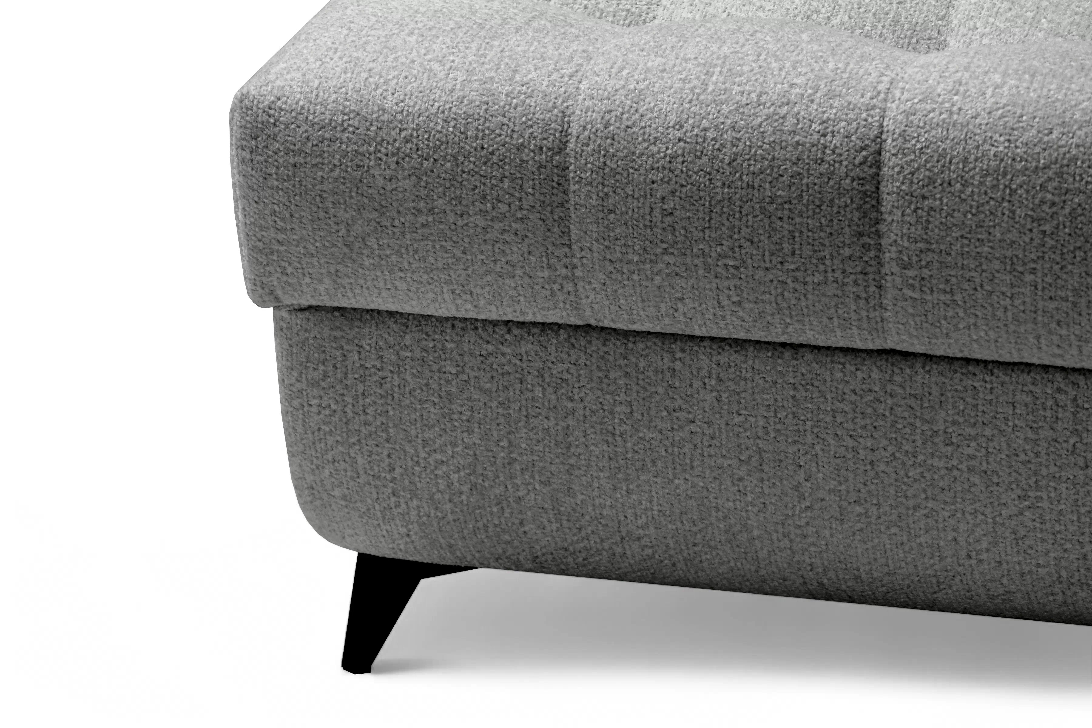 Rozkladacia rohová sedacia súprava Nardo Maxi ľavá - šedá ľahkočistiaca žinylka Taro 97 Rohová sedacia súprava Nardo Maxi s funkciou spánku Ľavá strana - šedý šenil ľahkočistiaci Taro 97 