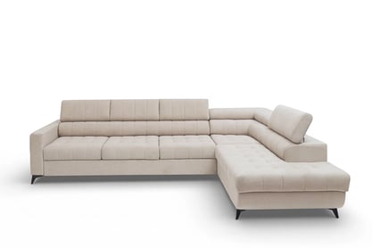 Rohová sedačka Nardo Maxi s funkciou spania pravá - béžový plyš Pretty 03 Rohová sedacia súprava Nardo Maxi s funkciou spánku pravá strana - béžový plusz Pretty 03 