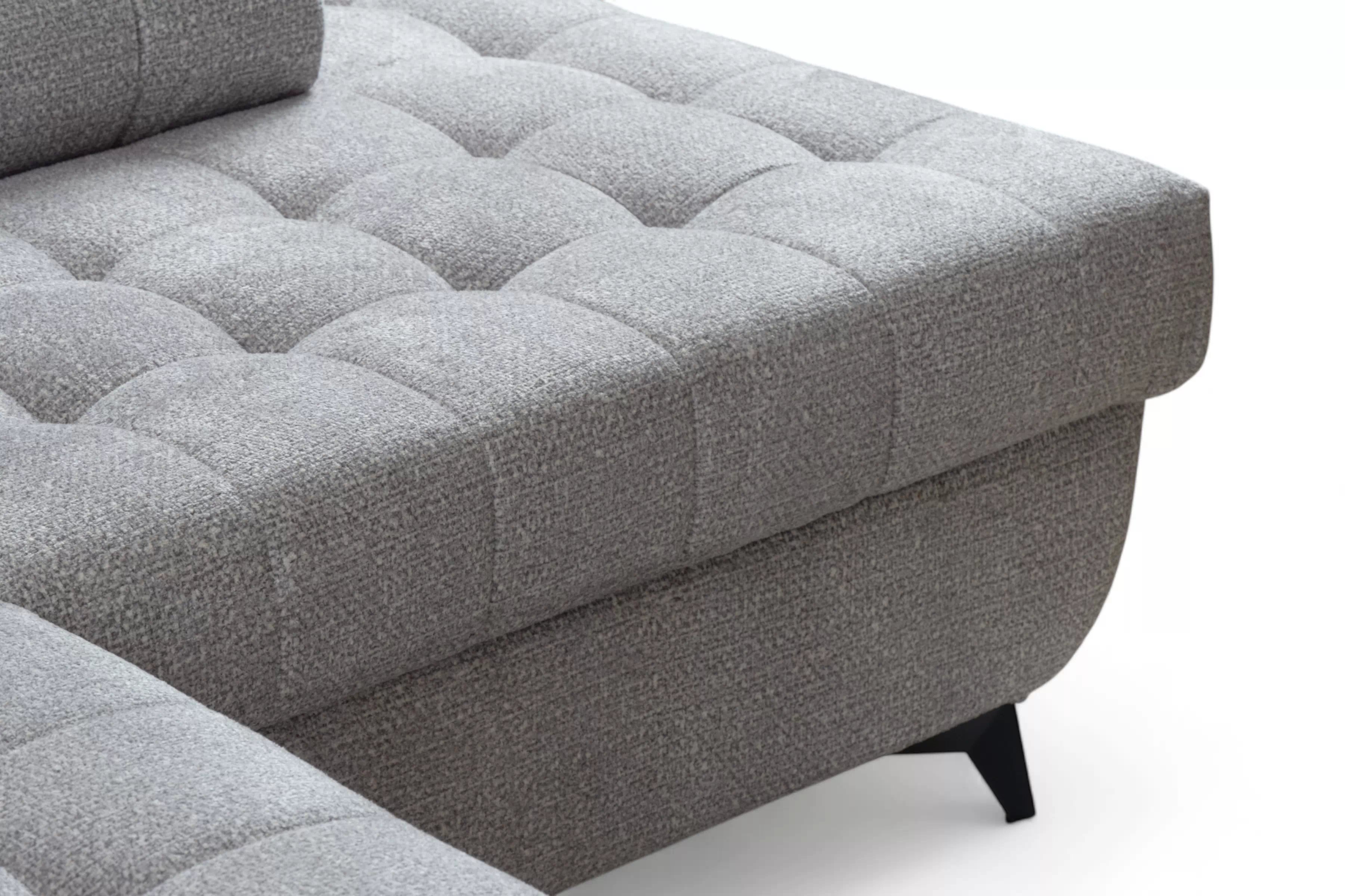 Rozkládací rohová sedací souprava Nardo Maxi pravá - šedá Taro 11 Rohová sedací souprava Nardo Maxi rozkládací pravá - šedá šenil latwoczyszczacy Taro 11 