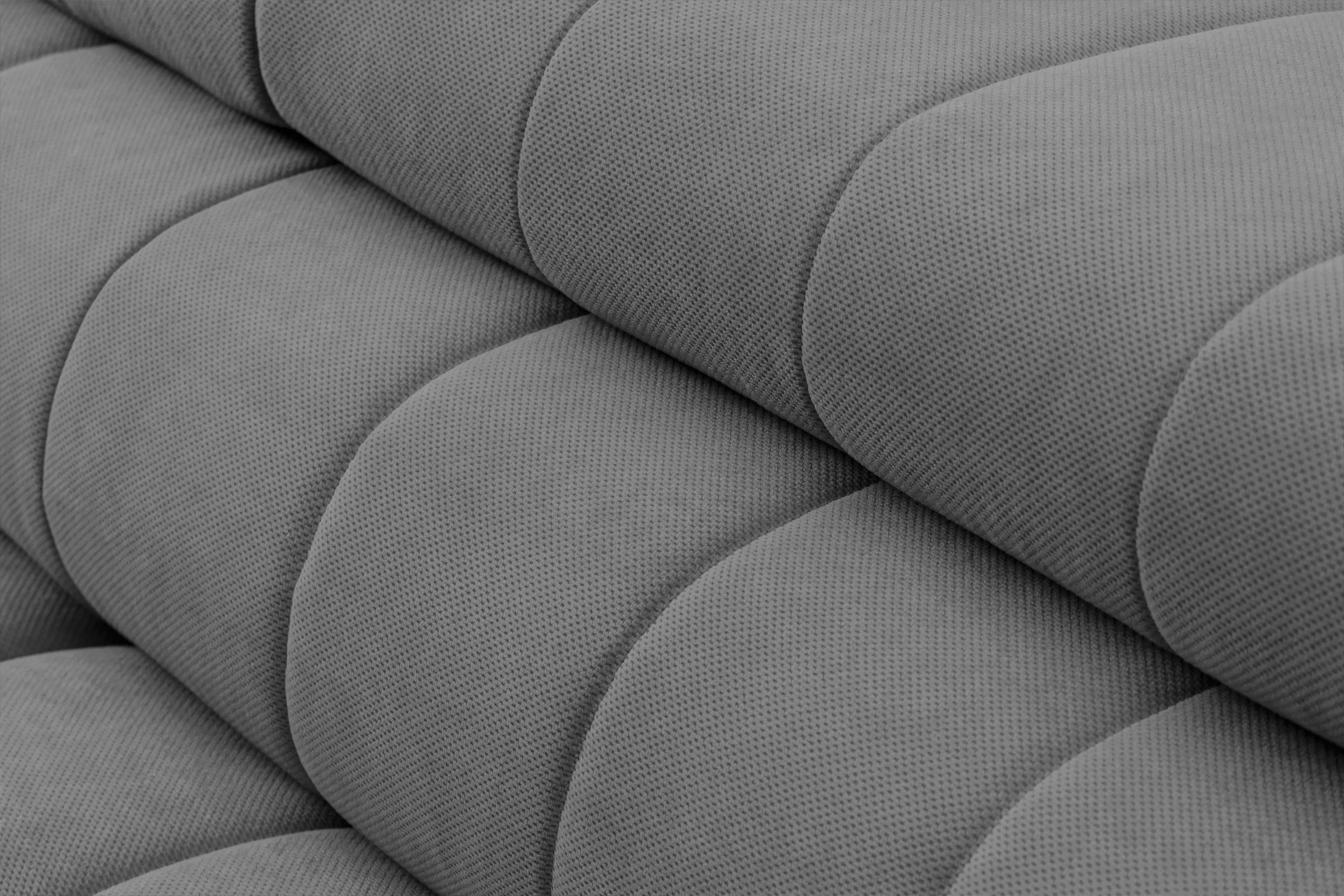 Rohová sedačka Nardo Maxi s funkciou spania pravá - sivý plyš Pretty 17 Rohová sedacia súprava Nardo Maxi s funkciou spánku pravá strana - šedý plusz Pretty 17