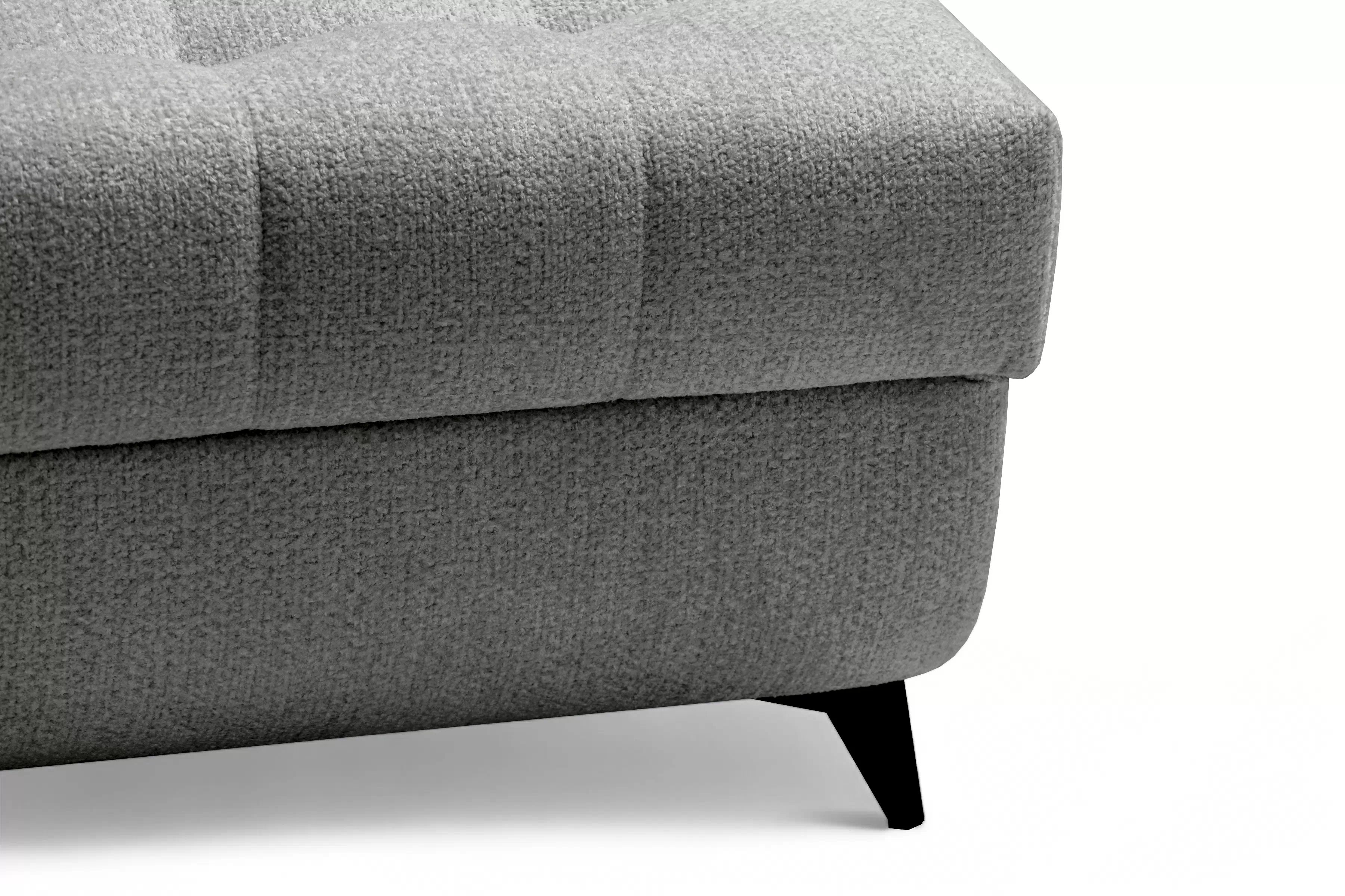 Rozkladacia rohová sedacia súprava Nardo Maxi pravá - šedá ľahkočistiaca žinylka Taro 97 Rohová sedacia súprava Nardo Maxi s funkciou spánku pravá strana - šedý šenil ľahkočistiaci Taro 97 