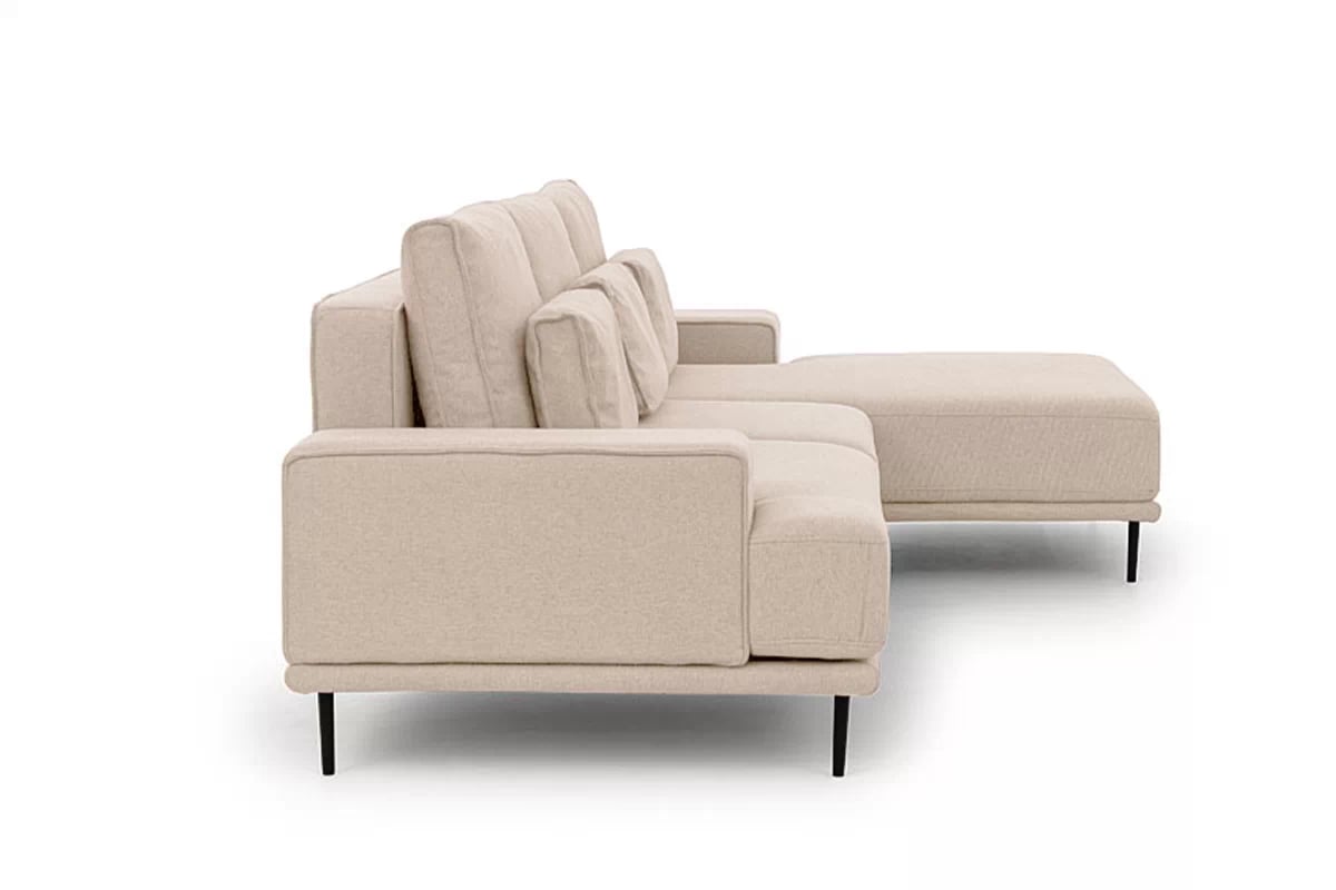 Rohová sedacia súprava Nicole Mini rozkladacia pravá - béžová tkanina Magni 206-03 / čierne nožičky Rohová sedacia súprava Nicole Mini rozkladany pravá strana - Béžová plecionka Magni 206-03 / nožičky čierny 