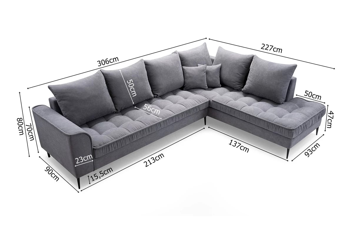 Rohová sedací souprava Lena - prošívaná Rohová sedací souprava pokojowy 