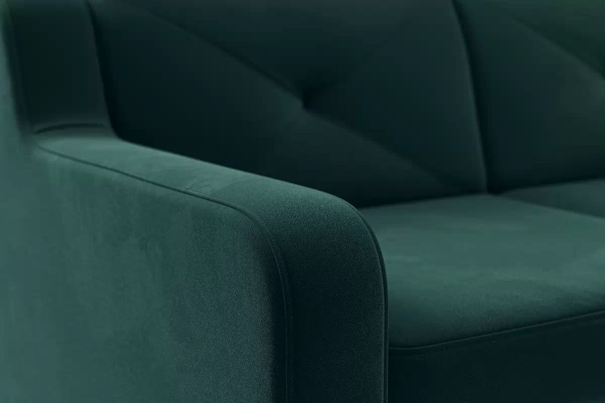 Rohová sedačka Laksaro s rozkladom pravostranná - zelený zamat Trinity 28 Rohová sedacia súprava pravá strana s funkciou spania Laksaro - Zelený zamat Trinity 28