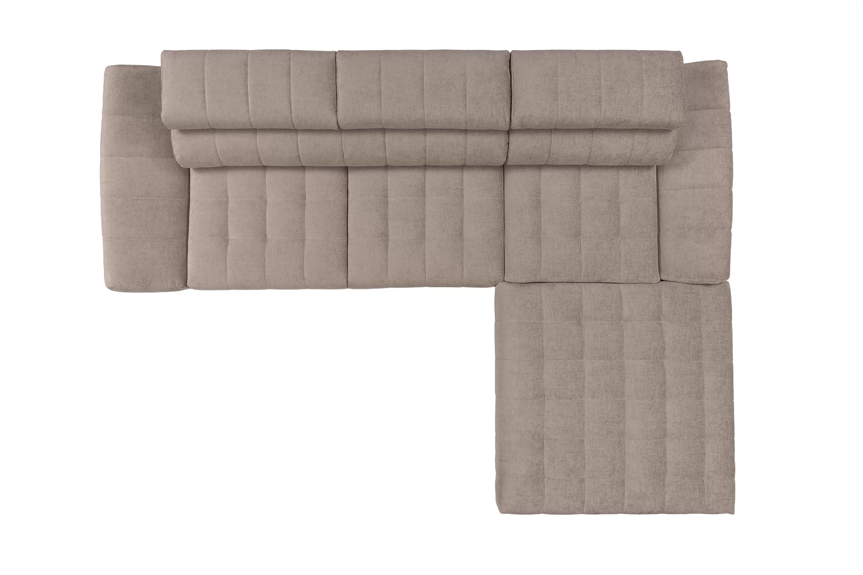 Rohová pohovka Valoris Mini pravá s funkcí spánku - béžový szenil Perfect Harmony 07 Rohová sedací souprava pravá rozkládací Valoris Mini - béžová šenil Perfect harmony 07