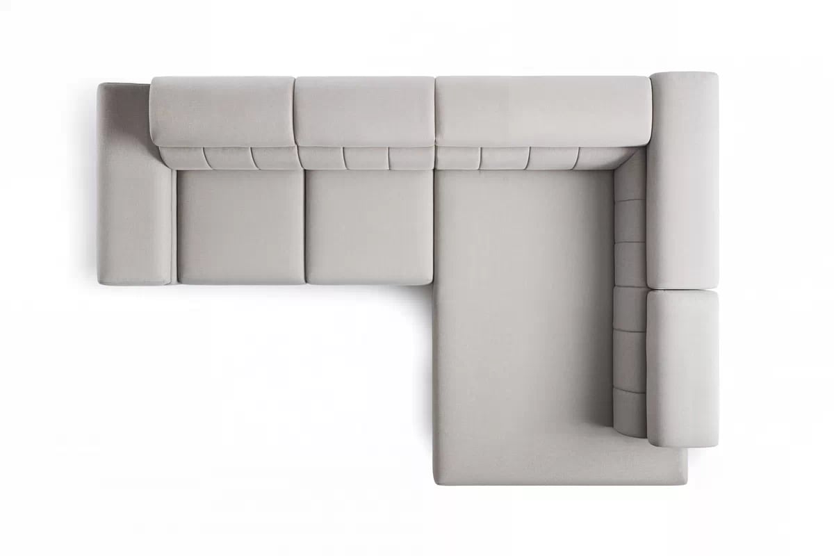 Rohová sedačka Taloria L s el. výsuvným sedadlom pravá - béžová ľahkočistiaca látka Maya 01 / čierne nožičky Rohová sedacia súprava pravá strana Taloria L - Maya 01, nožičky čierny