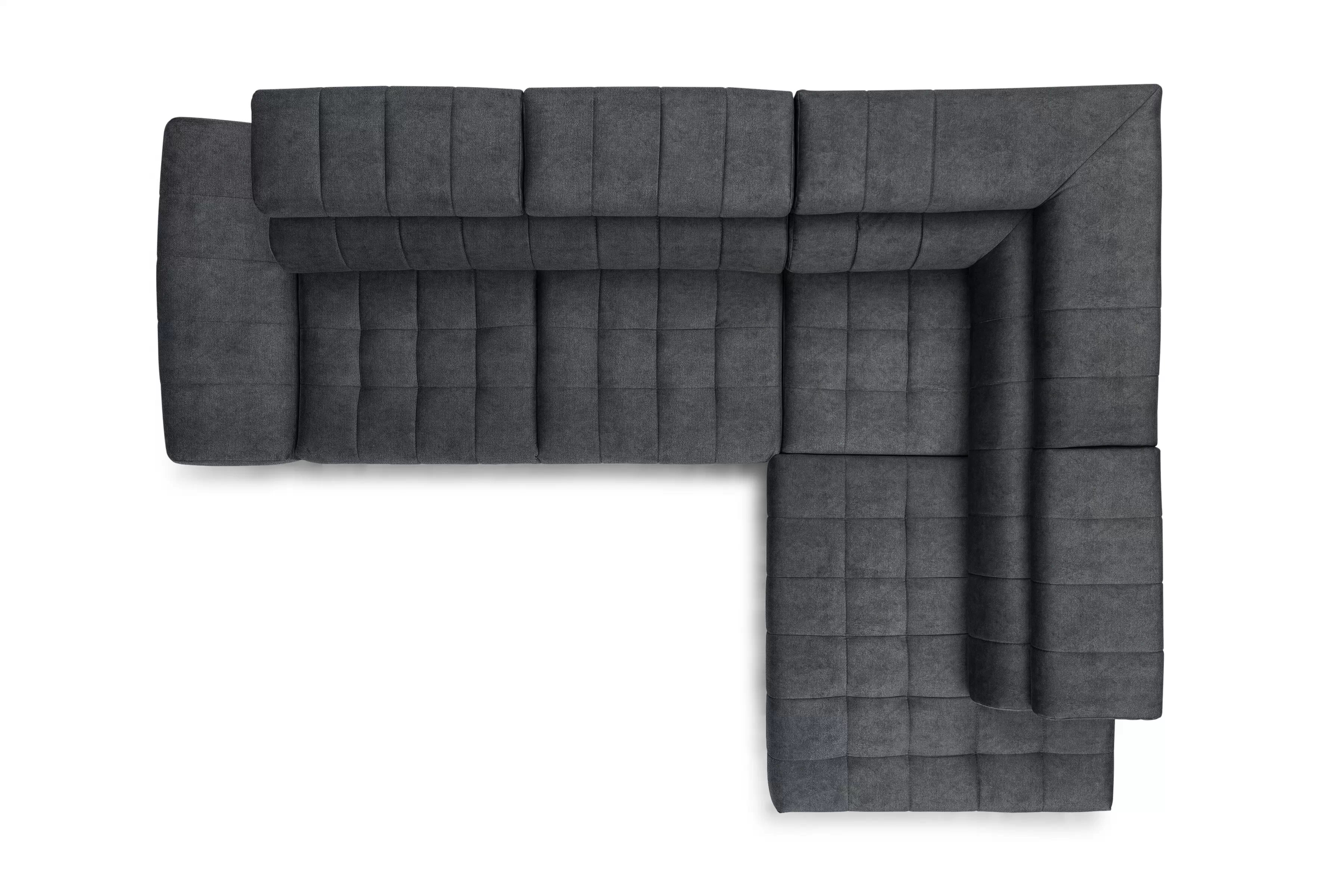 Rohová sedacia súprava Valoris L pravá s funkciou spania - grafitový šenil Perfect Harmony 90 Rohová sedacia súprava pravá strana Valoris L s funkciou spania - Grafitový šenil Perfect Harmony 90