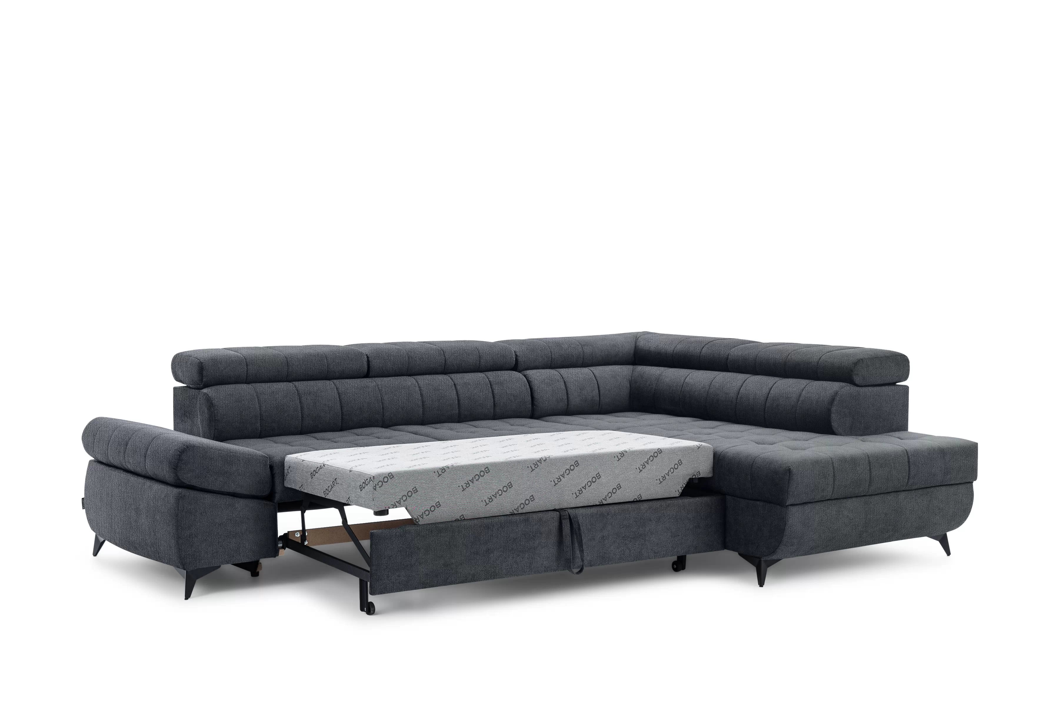 Rohová sedacia súprava Valoris L pravá s funkciou spania - grafitový šenil Perfect Harmony 90 Rohová sedacia súprava pravá strana Valoris L s funkciou spania - Grafitový šenil Perfect Harmony 90