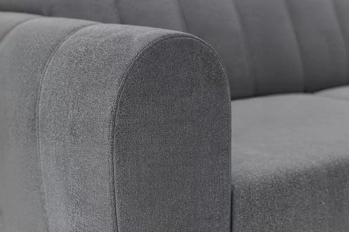 Rozkladacia rohová sedacia súprava Celias L pravá - šedý zamat Kronos 22 Rohová sedacia súprava pravá strana s funkciou spania Celias L - šedý zamat Kronos 22 