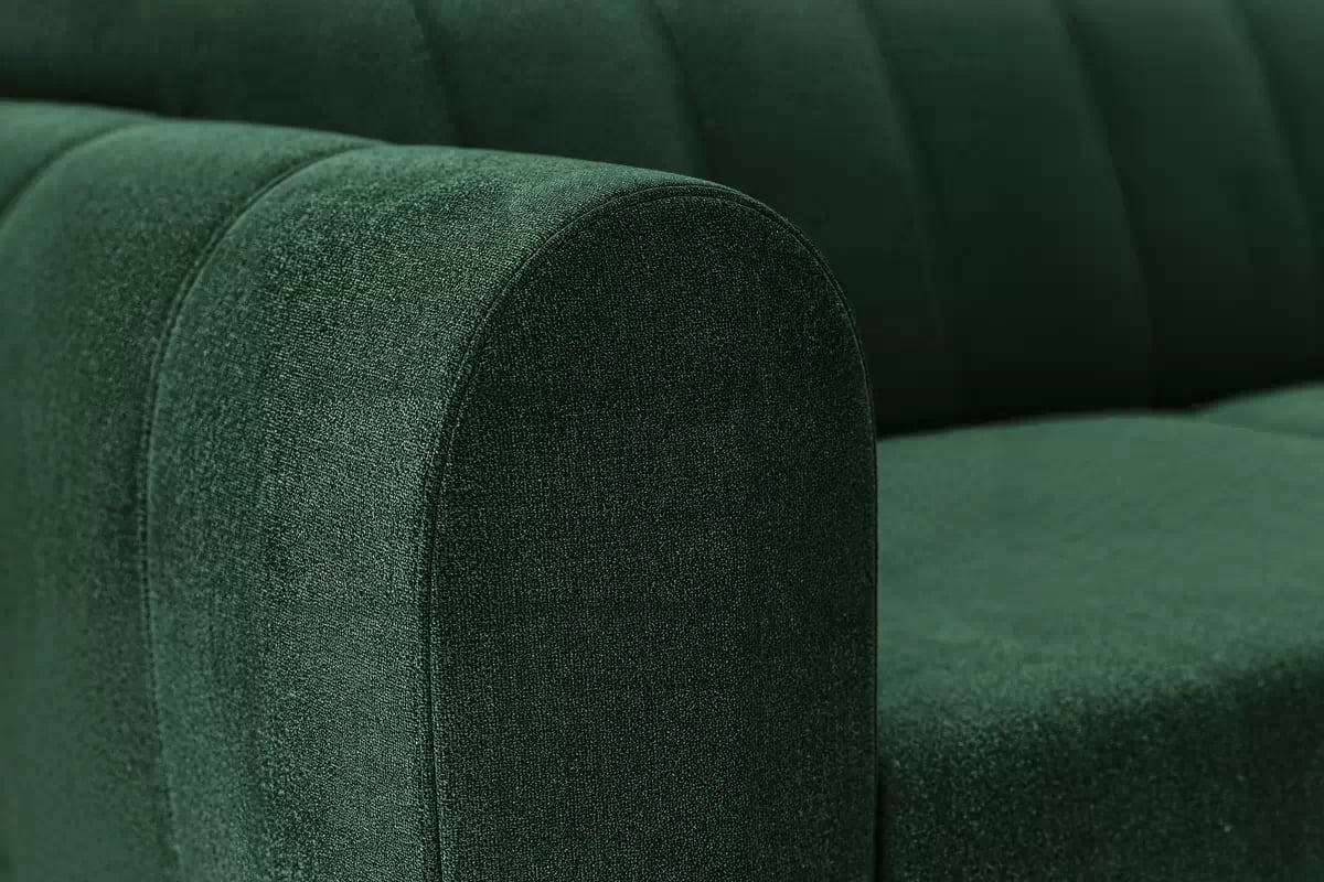 Rozkládací rohová sedací souprava Celias L pravá - zelený samet Kronos 19 Rohová sedací souprava pravá strana s funkcí spaní Celias L - Zelený samet Kronos 19