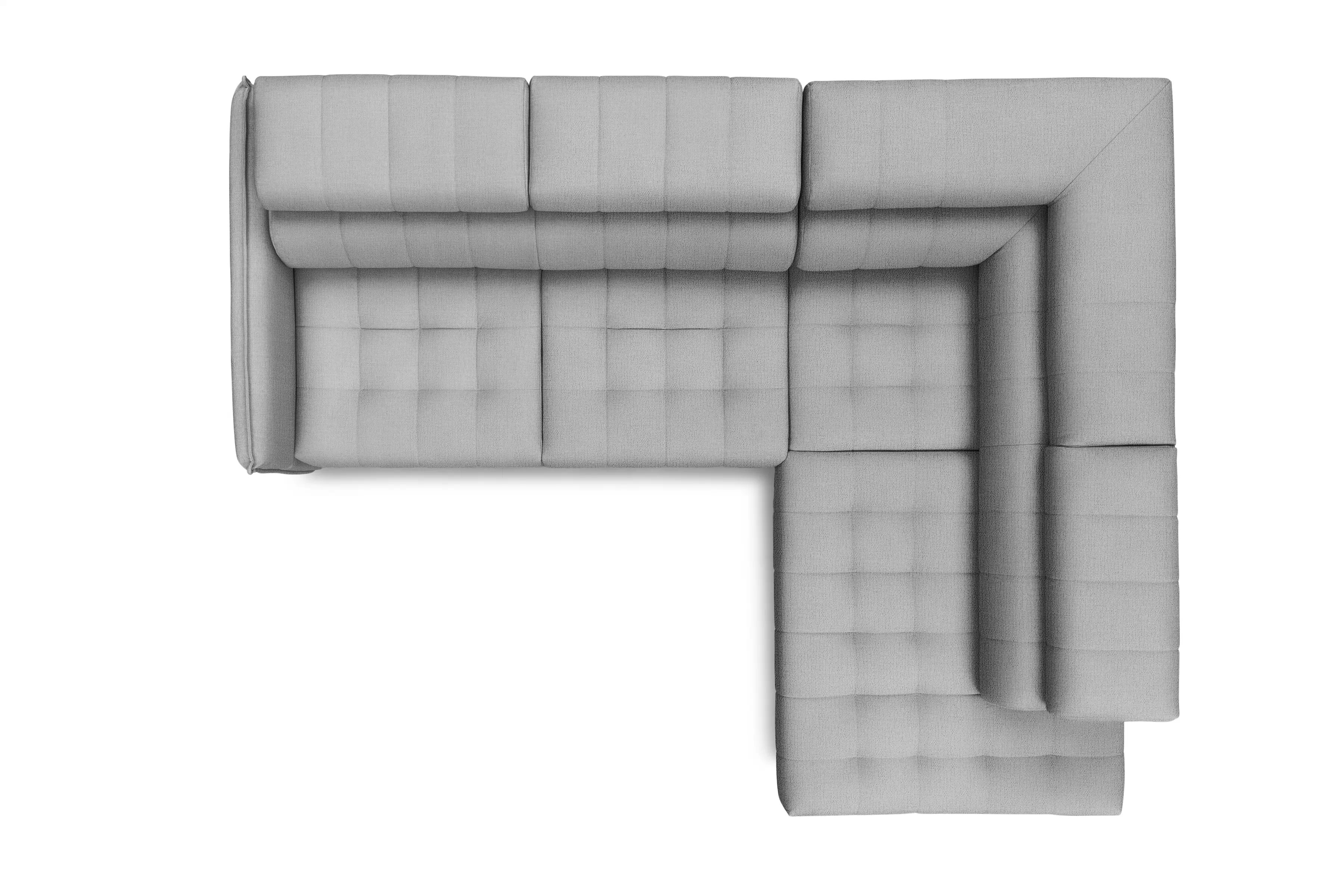 Rozkládací rohová sedací souprava Elarias L pravá - šedá Perfect Harmony 80 Rohová sedací souprava pravá rozkládací Elarias L - šedá šenil Perfect Harmony 80