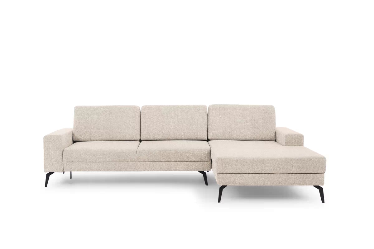 Rozkladacia rohová sedacia súprava Elentio Mini pravá - béžová pletenina Magni 206.02 Rohová sedacia súprava Elentio mini Predná časť mebla