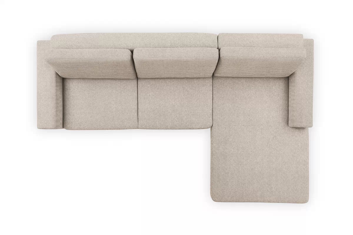 Rozkladacia rohová sedacia súprava Elentio Mini pravá - béžová pletenina Magni 206.02 Rohová sedacia súprava Elentio mini