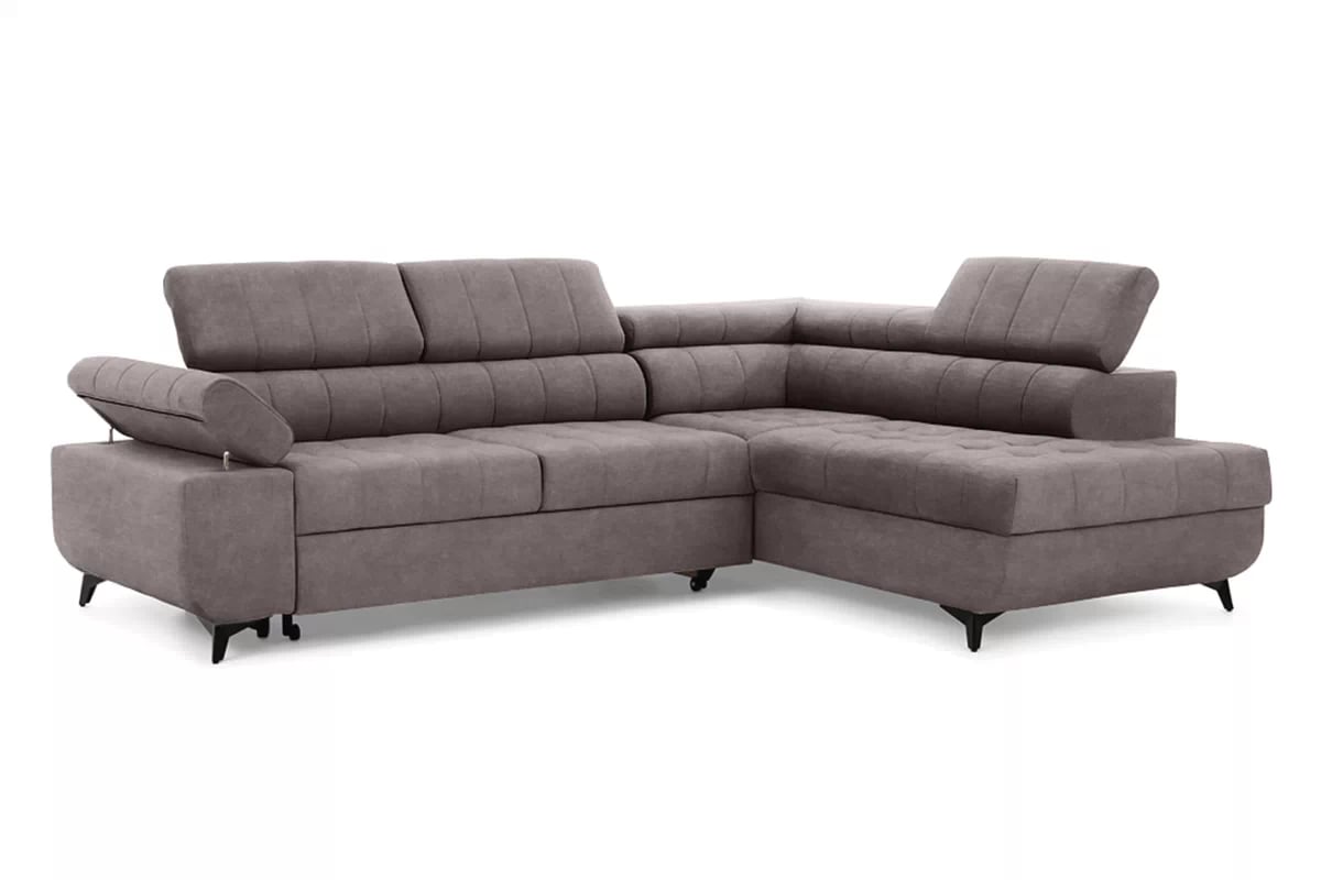 Rozkladacia rohová sedacia súprava Dragonis Rohová sedacia súprava rozkladany do obývacej izby Dragonis - látka Zoya 05, Strana pravá