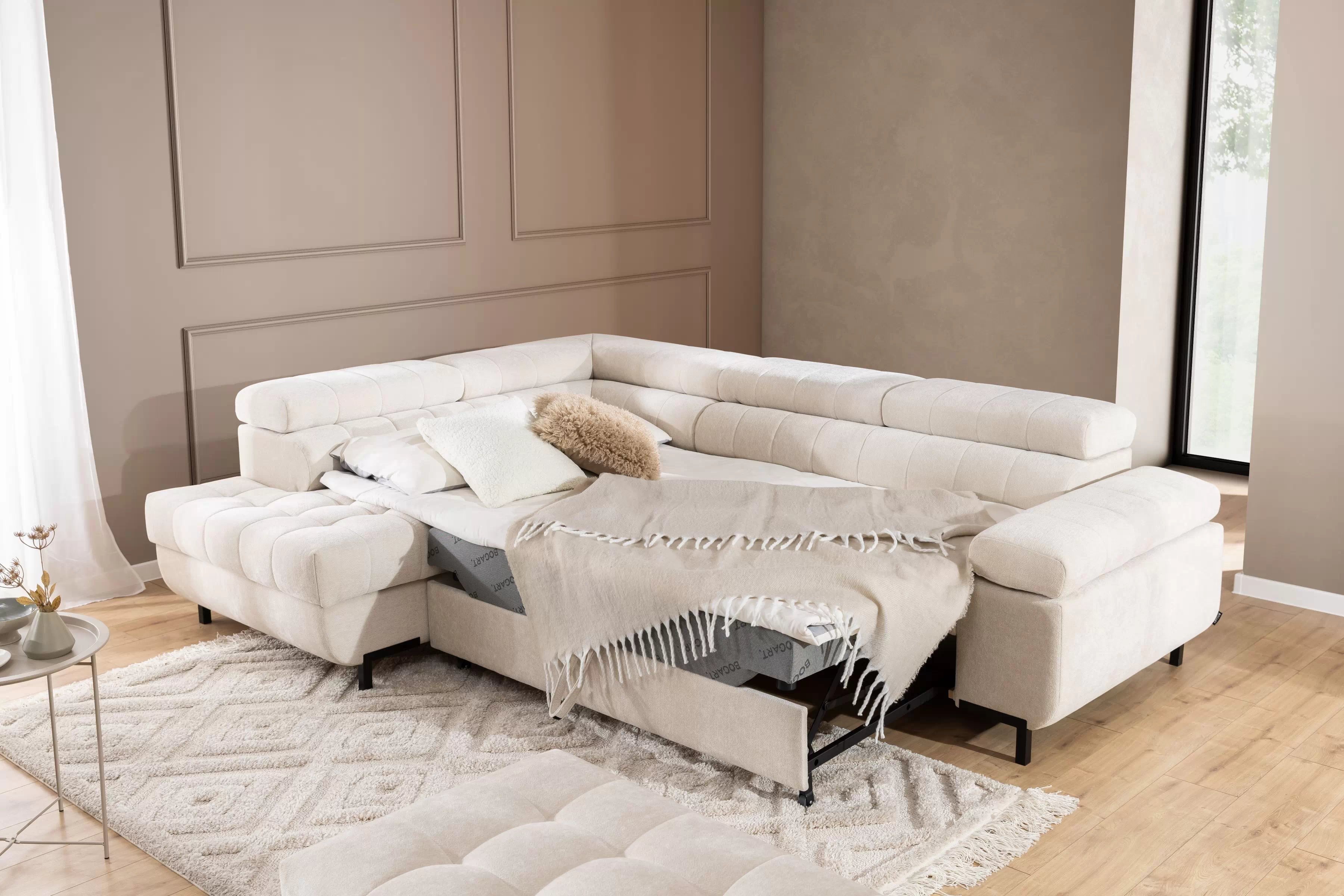 Rozkladacia rohová sedacia súprava Tyrion L Rohová sedacia súprava rozkladany do obývacej izby Tyrion L