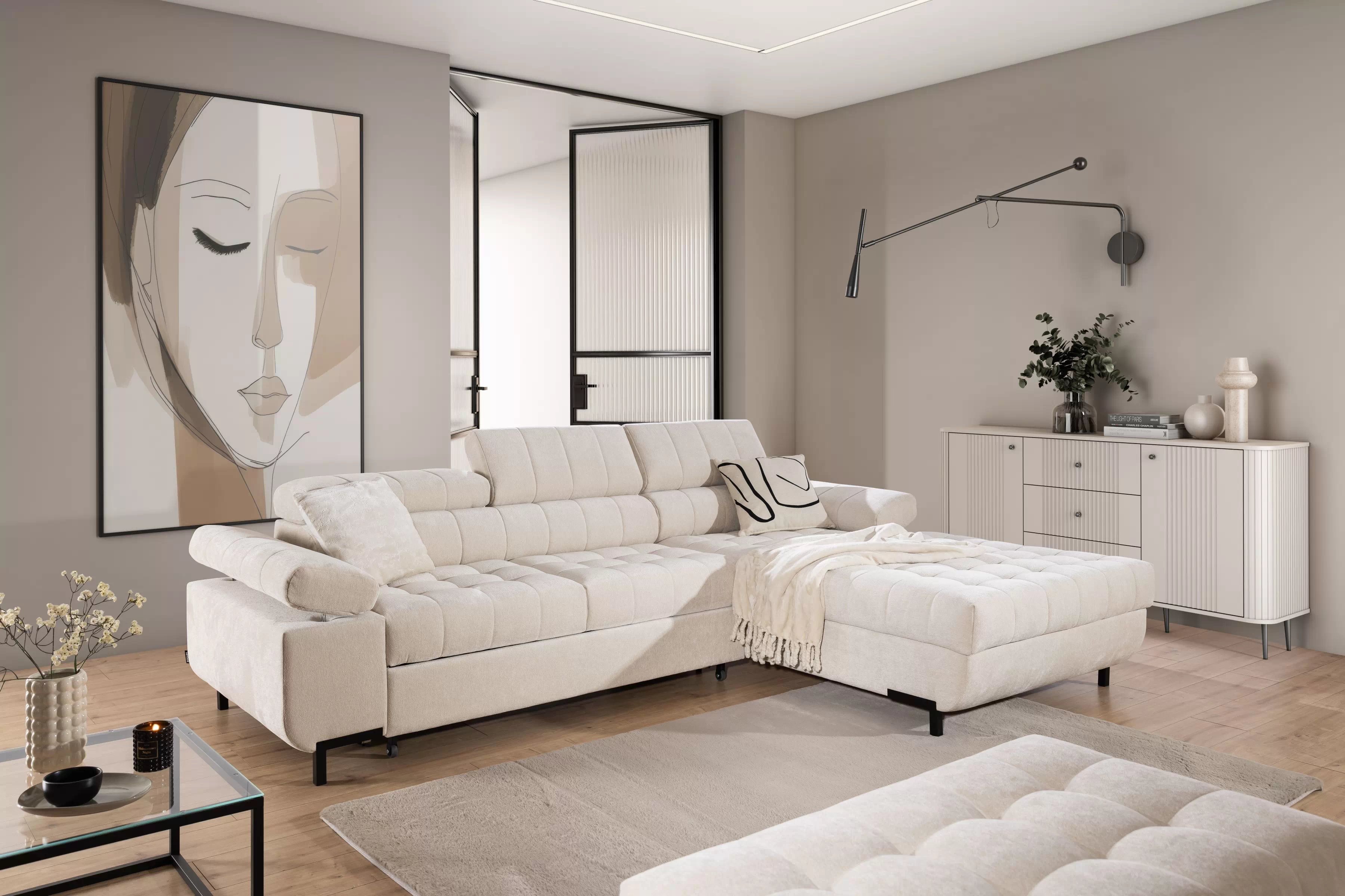 Rozkladacia rohová sedacia súprava Tyrion Mini Rohová sedacia súprava rozkladany do obývacej izby Tyrion Mini