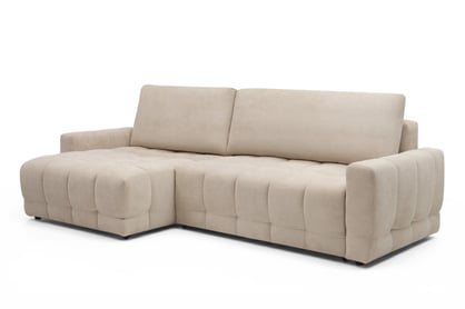 Rohová sedačka Sorenio s funkciou spania ľavá - béžová pletenina Murano 833