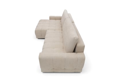 Rohová sedačka Sorenio s funkciou spania ľavá - béžová pletenina Murano 833 Rohová sedacia súprava Sorenio s funkciou spánku Ľavá strana - Béžová plecionka Murano 833