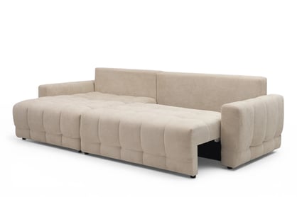Rohová sedačka Sorenio s funkciou spania ľavá - béžová pletenina Murano 833 Rohová sedacia súprava Sorenio s funkciou spánku Ľavá strana - Béžová plecionka Murano 833