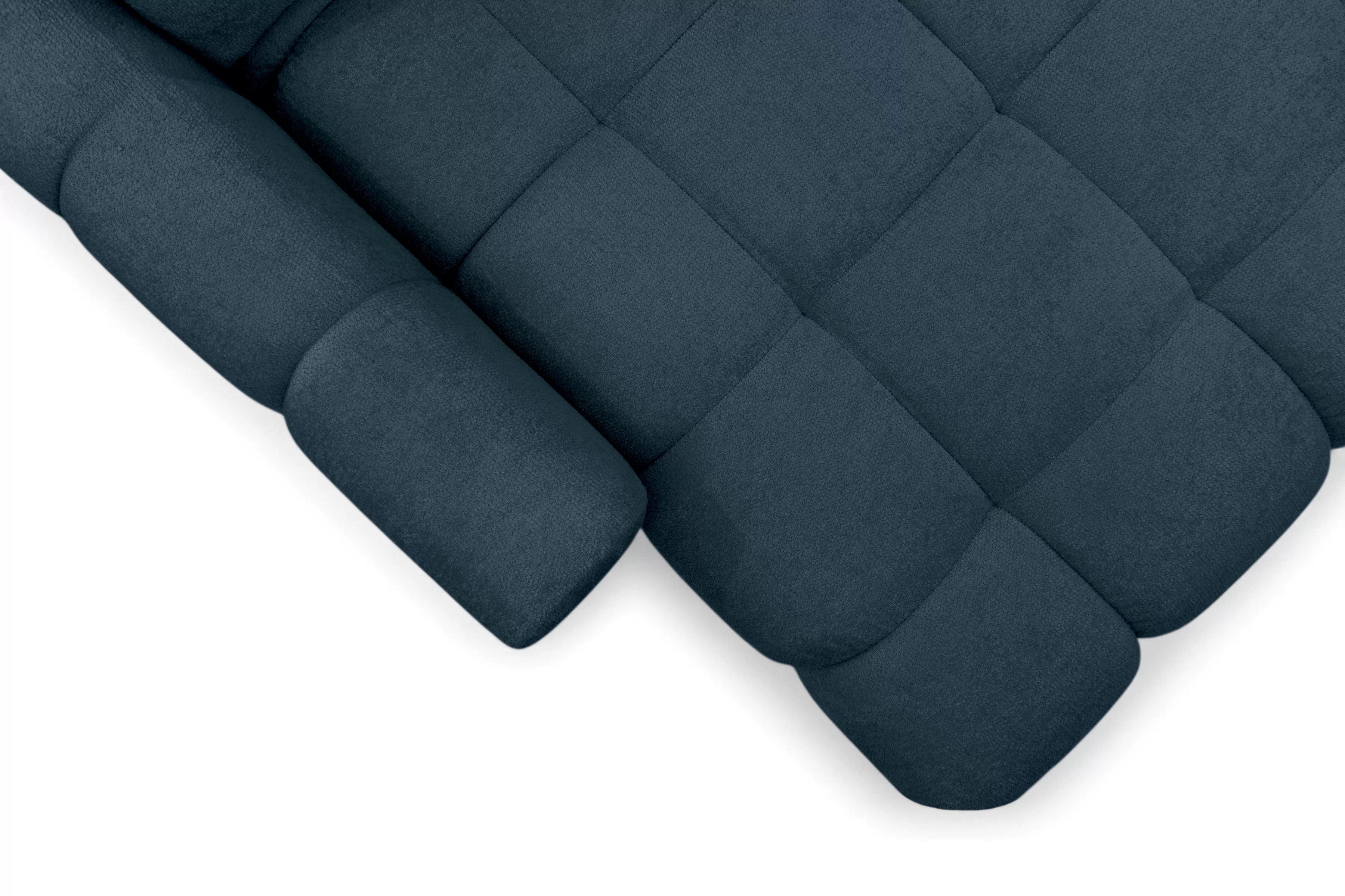 Rohová sedacia súprava Sorenio s funkciou spánku Ľavá strana - námornícka modrá plecionka Murano 843 Rohová sedacia súprava Sorenio s funkciou spánku Ľavá strana - námornícka modrá plecionka Murano 843