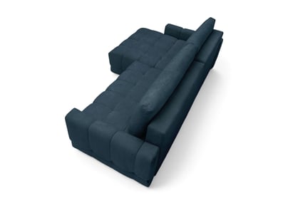 Rohová sedacia súprava Sorenio s funkciou spánku Ľavá strana - námornícka modrá plecionka Murano 843 Rohová sedacia súprava Sorenio s funkciou spánku Ľavá strana - námornícka modrá plecionka Murano 843