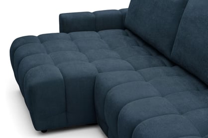 Rohová sedacia súprava Sorenio s funkciou spánku Ľavá strana - námornícka modrá plecionka Murano 843 Rohová sedacia súprava Sorenio s funkciou spánku Ľavá strana - námornícka modrá plecionka Murano 843