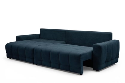 Rohová sedacia súprava Sorenio s funkciou spánku Ľavá strana - námornícka modrá plecionka Murano 843 Rohová sedacia súprava Sorenio s funkciou spánku Ľavá strana - námornícka modrá plecionka Murano 843