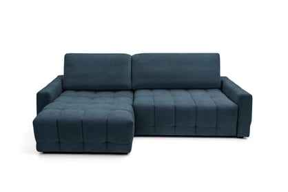 Rohová sedacia súprava Sorenio s funkciou spánku Ľavá strana - námornícka modrá plecionka Murano 843 Rohová sedacia súprava Sorenio s funkciou spánku Ľavá strana - námornícka modrá plecionka Murano 843