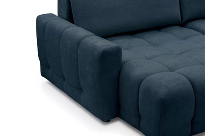 Rohová sedacia súprava Sorenio s funkciou spánku Ľavá strana - námornícka modrá plecionka Murano 843 Rohová sedacia súprava Sorenio s funkciou spánku Ľavá strana - námornícka modrá plecionka Murano 843