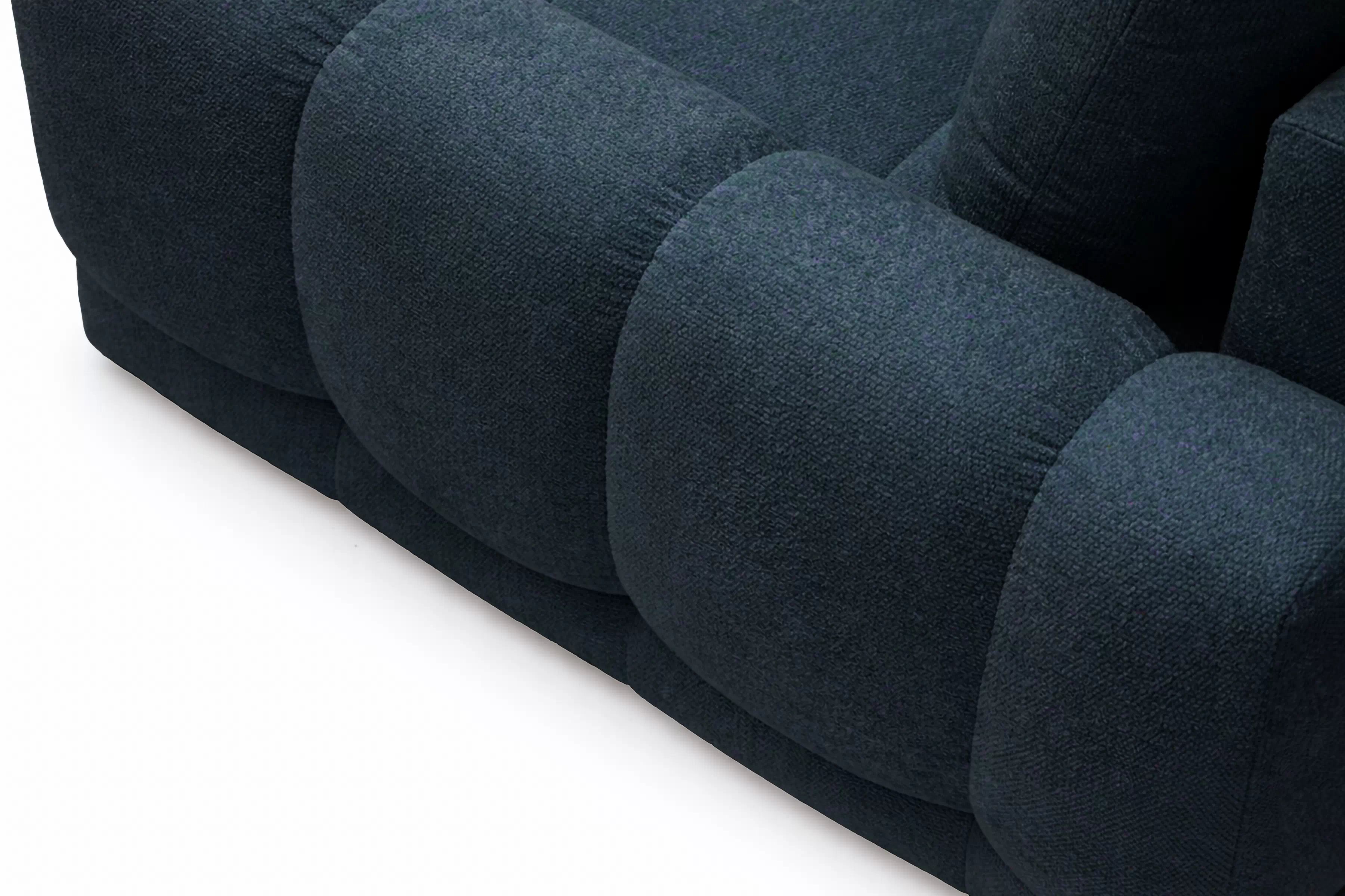 Rohová sedacia súprava Sorenio s funkciou spánku Ľavá strana - námornícka modrá plecionka Murano 843 Rohová sedacia súprava Sorenio s funkciou spánku Ľavá strana - námornícka modrá plecionka Murano 843