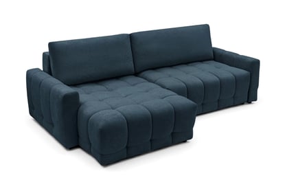 Rohová sedacia súprava Sorenio s funkciou spánku Ľavá strana - námornícka modrá plecionka Murano 843 Rohová sedacia súprava Sorenio s funkciou spánku Ľavá strana - námornícka modrá plecionka Murano 843