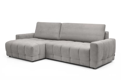 Rohová sedačka Sorenio s funkciou spania ľavá - šedá pletenina Murano 847
