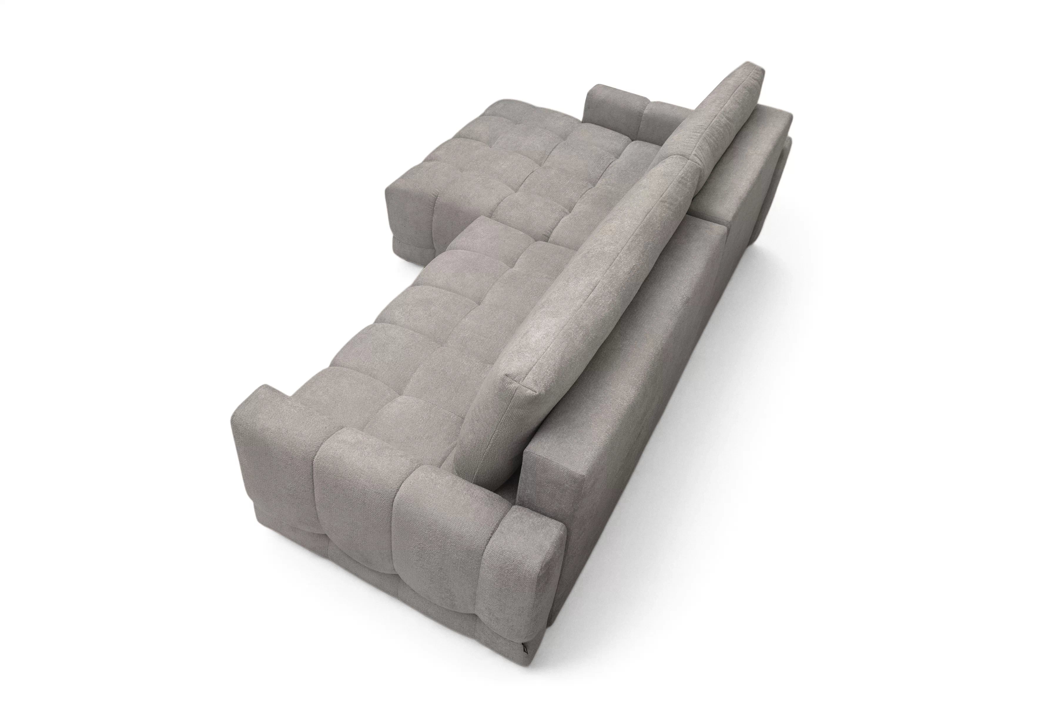 Rohová sedačka Sorenio s funkciou spania ľavá - šedá pletenina Murano 847 Rohová sedacia súprava Sorenio s funkciou spánku Ľavá strana - šedá plecionka Murano 847