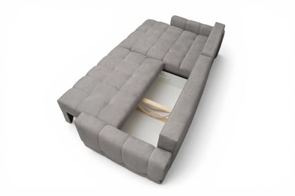 Rohová sedačka Sorenio s funkciou spania ľavá - šedá pletenina Murano 847 Rohová sedacia súprava Sorenio s funkciou spánku Ľavá strana - šedá plecionka Murano 847